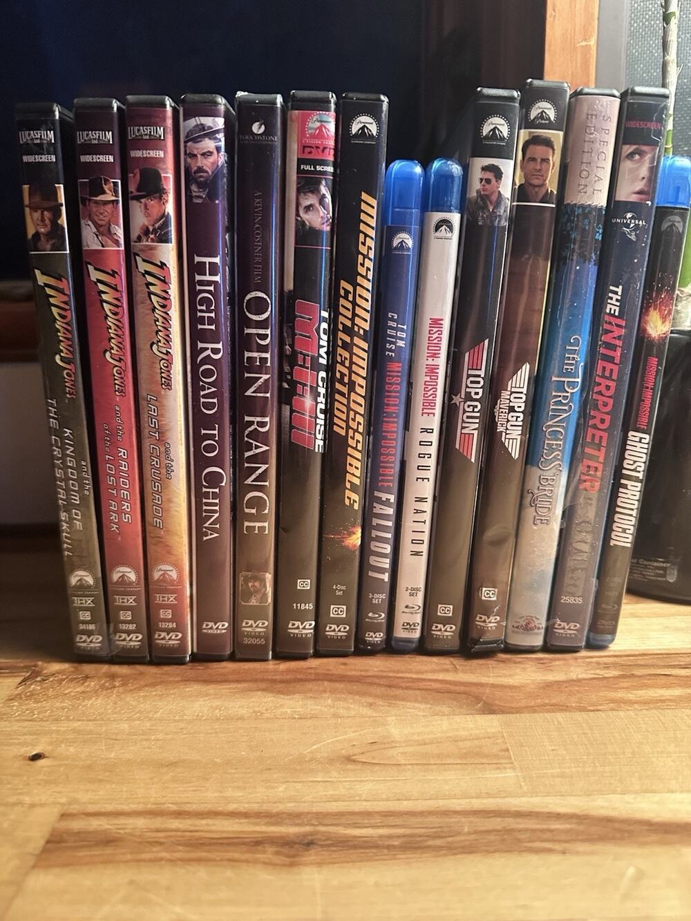 14 Movie Lot DVD Blu-ray Indiana Jones Top Gun Maverick Mission Impossible